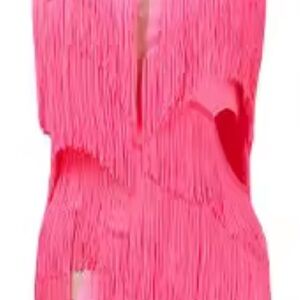 Vibrant Pink Fringe Dress